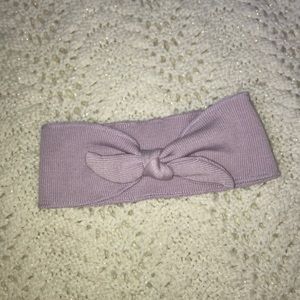 Purple bow AEO headband